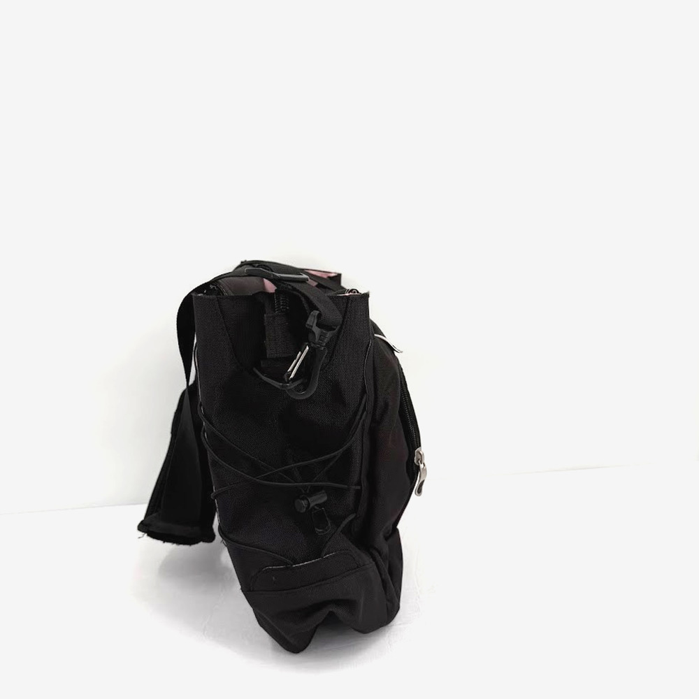 Adidas Black Pink Messenger Laptop Bag Shoulder Tote Gym Travel Multi Pocket - Picture 3 of 9